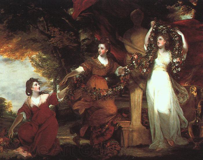 Sir Joshua Reynolds Ladies Adorning a Term of Hymen Norge oil painting art